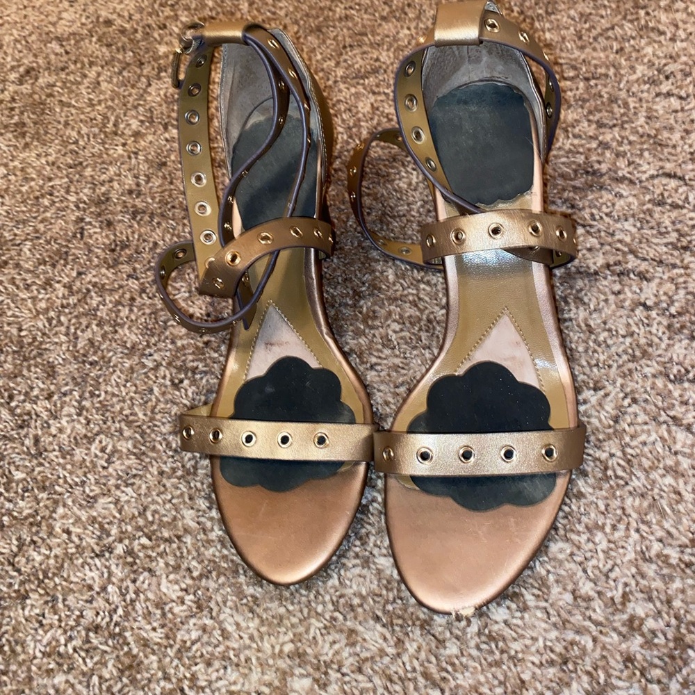 Golden bronze heels